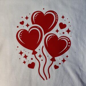 Heart Balloons Crew Neck T-Shirt